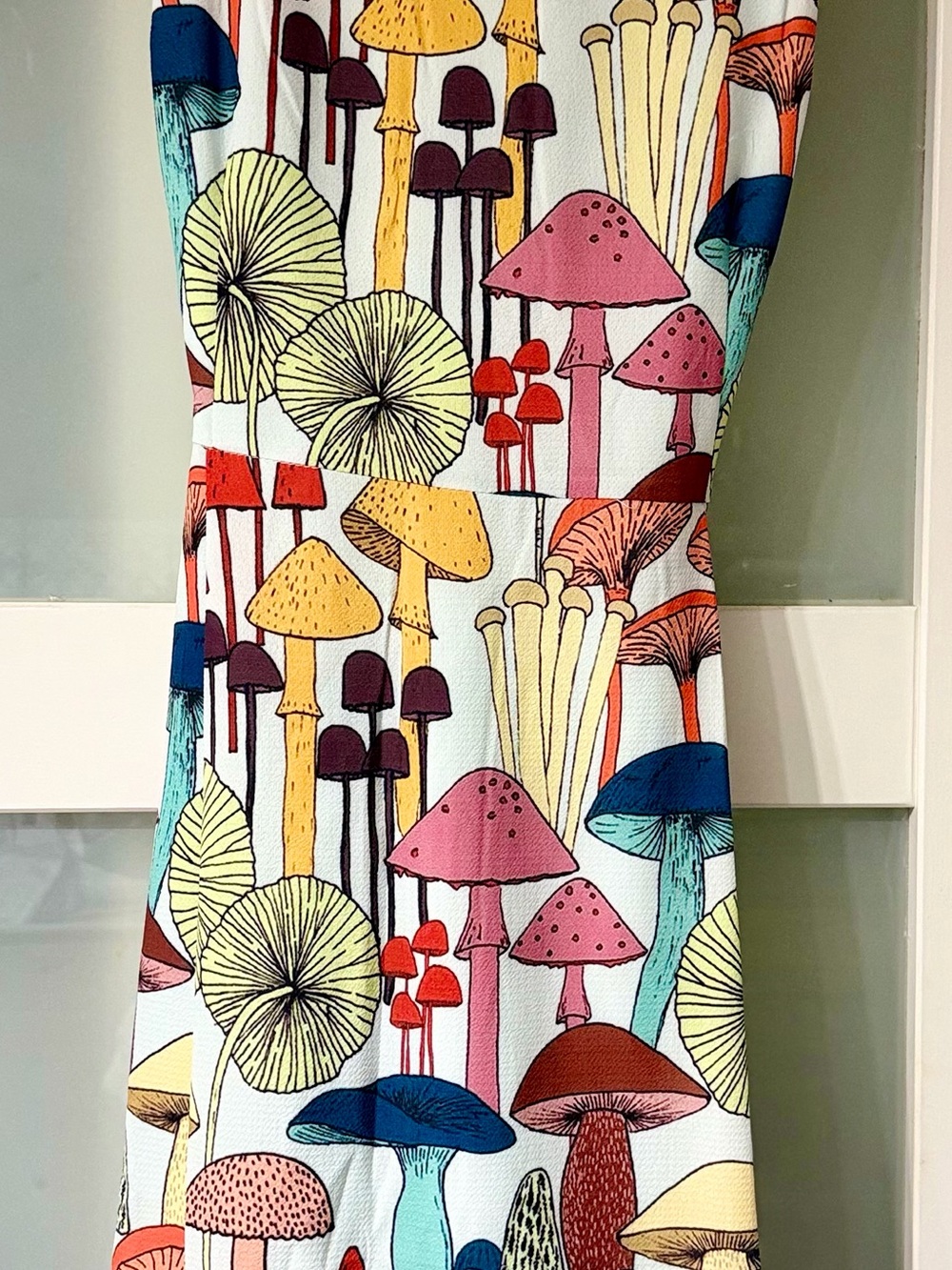 Mushroom Pattern Decorative Fabric Panel - Multicolor Home Accent